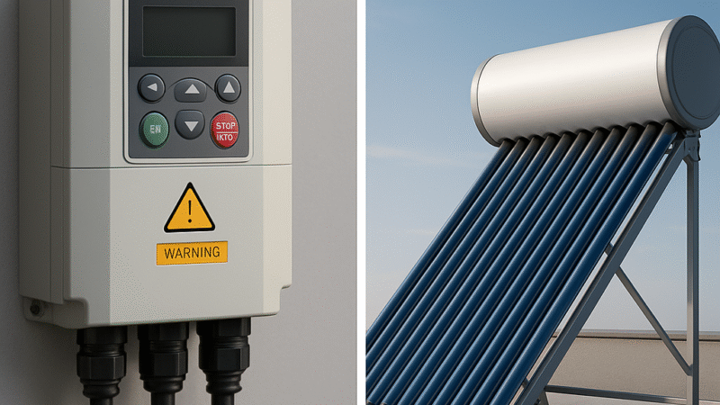 VFD and solar heater