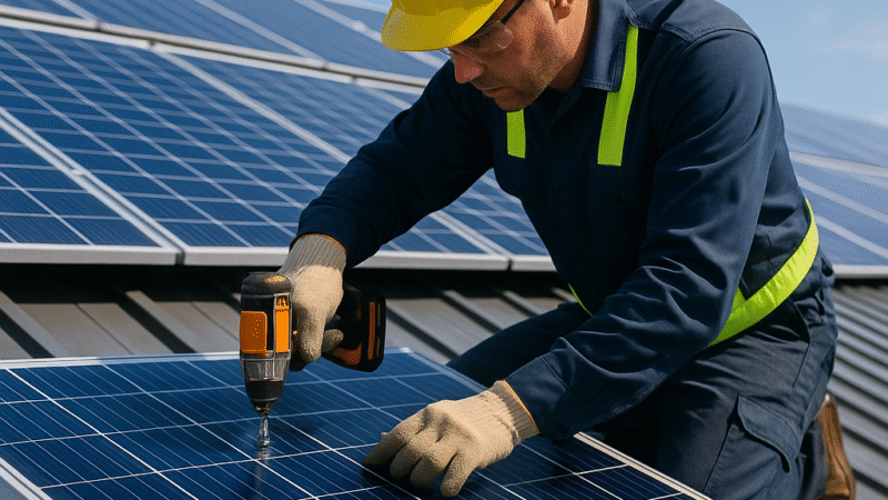 roof top solar installation